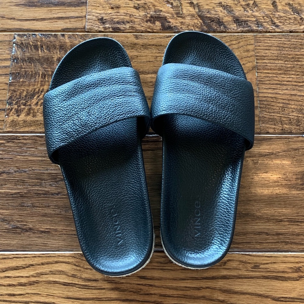 Vince Aurelia Leather Slides
